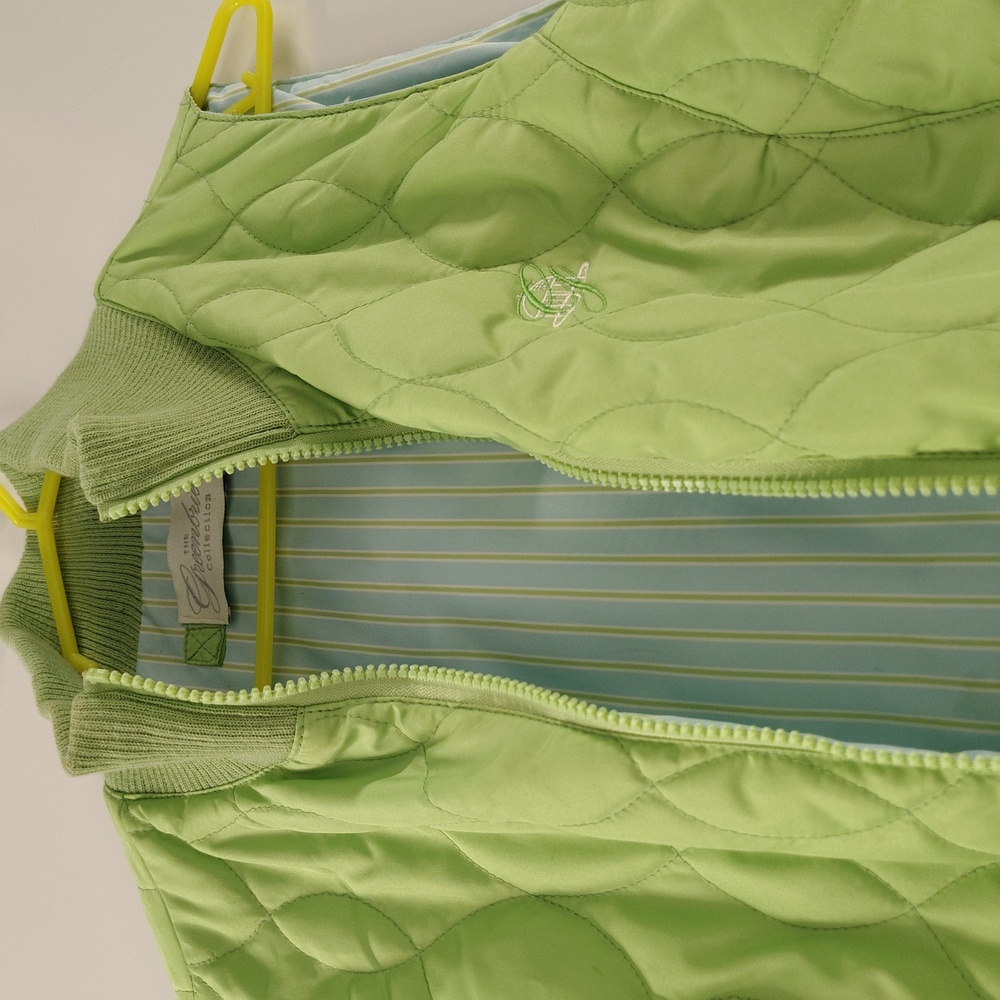THE GREENBRIER QUILTED ZIP-UP VEST REVERSIBLE to BLUE STRIPE WOMEN'S Sz Small - Picture 4 of 8